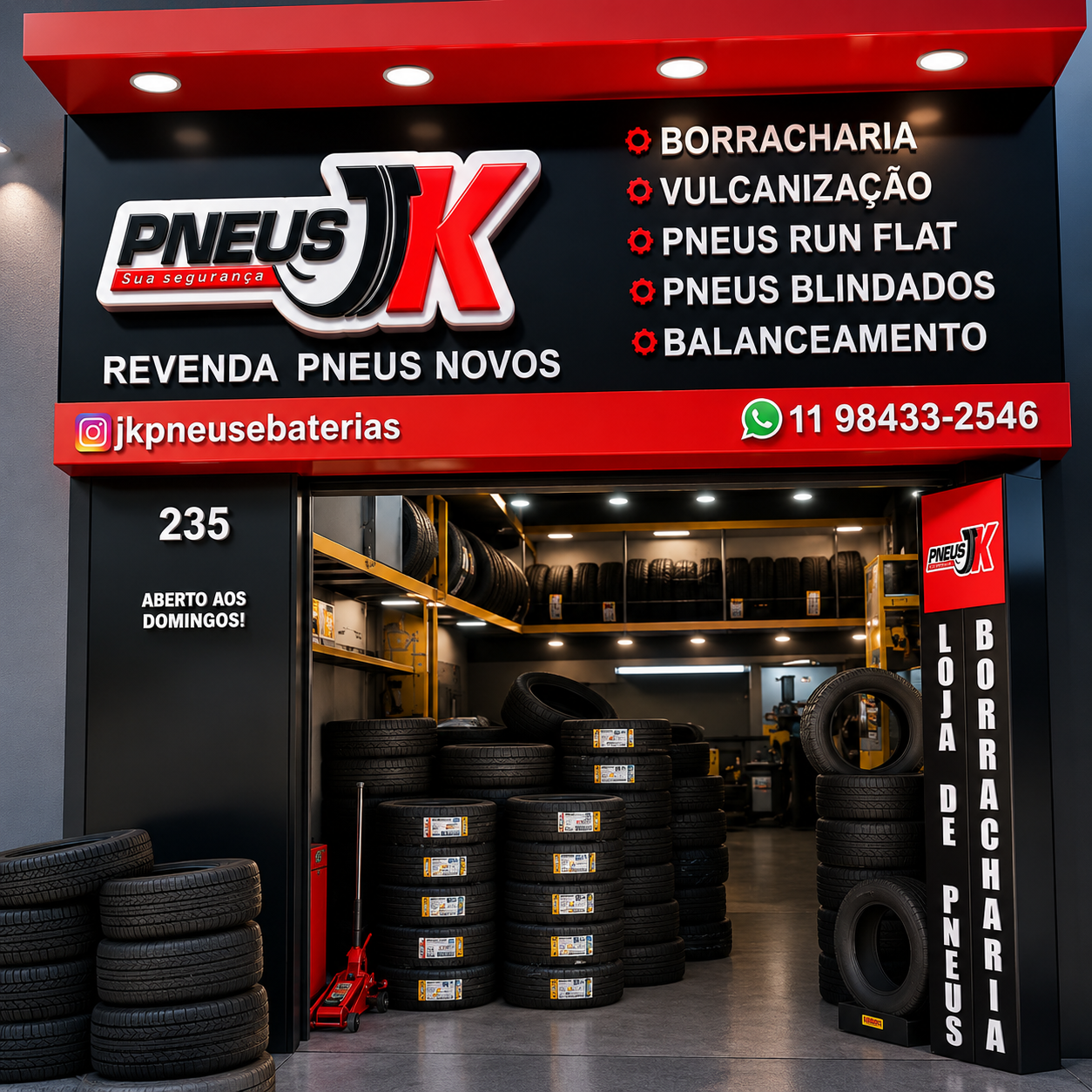 Loja Pneus JK especializada em pneus Dunlop