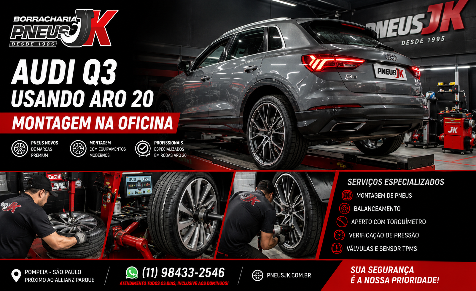 Audi Q3 usando aro 20