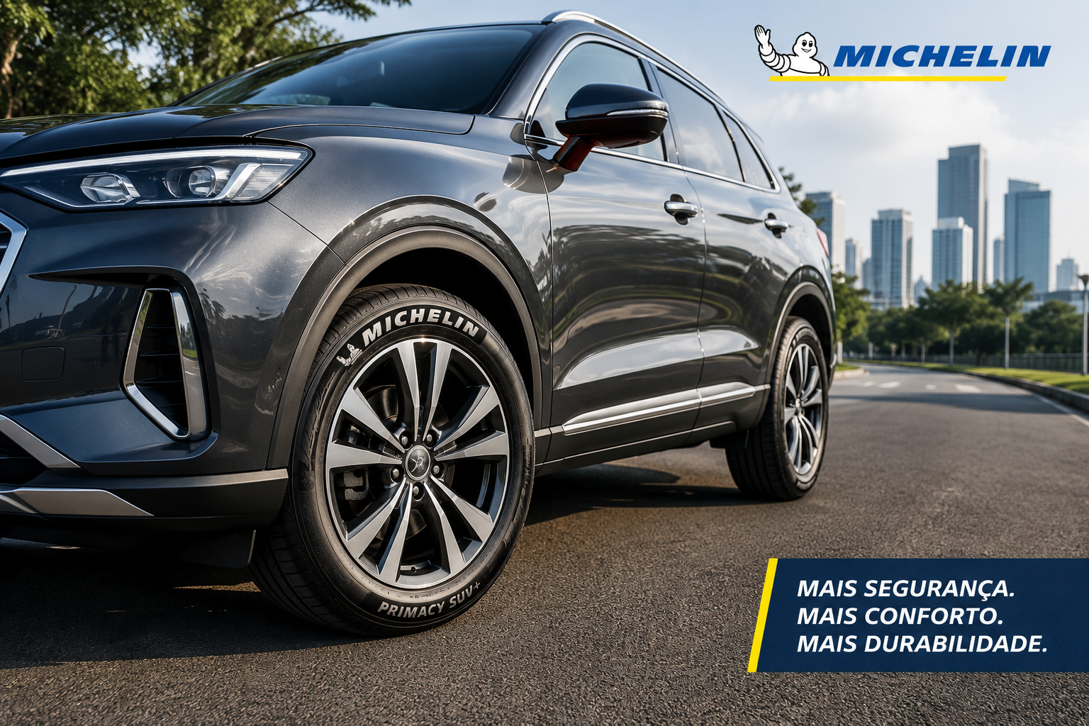 SUV utilizando pneus Michelin