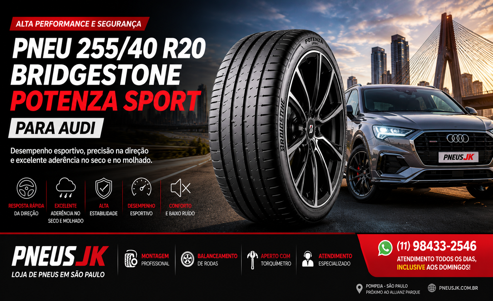 Pneu 255 40 r20 Bridgestone